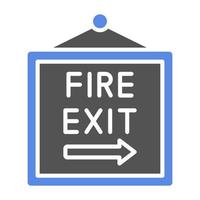 Fire Exit Vector Icon Style