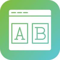 ab pruebas vector icono estilo