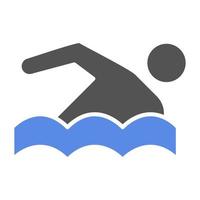 Person Swimming Vector Icon Style