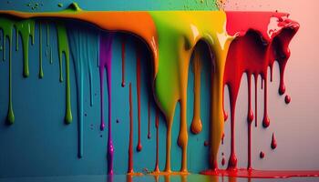 Dripping Paint Glob Art photo