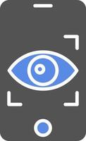 móvil retina escanear vector icono estilo