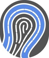 Thumb Print Vector Icon Style