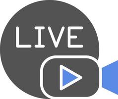 Live Broadcast Vector Icon Style