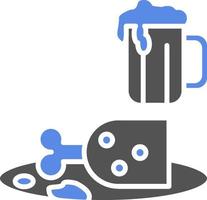 comida y cerveza vector icono estilo