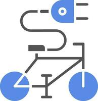 eléctrico bicicleta vector icono estilo