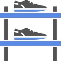 Shoe Shelves Vector Icon Style