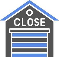 Warehouse Closed Vector Icon Style