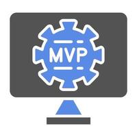 mvp vector icono estilo