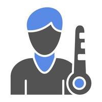 Key Person Vector Icon Style