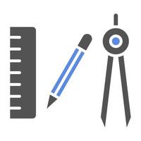 Mathematics Tools Vector Icon Style
