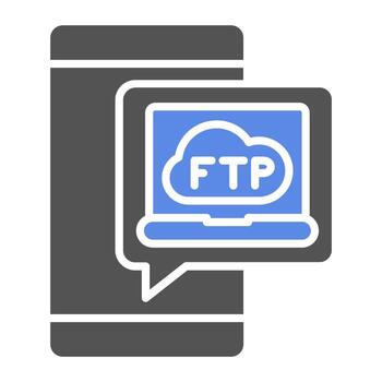 Ftp Protocol Vector Icon Style