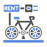 Electric Bicycle Rental Vector Icon Style