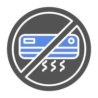 No Air Conditioning Vector Icon Style