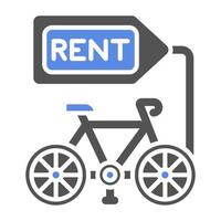 Bicycle Rental Vector Icon Style