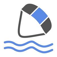 Kiteboarding Vector Icon Style