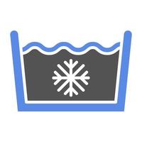 Cold Wash Laundry Vector Icon Style