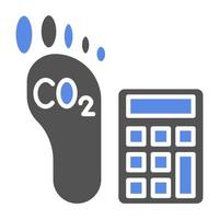 Carbon Footprint Calcul Vector Icon Style