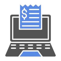 Electronic Bills Vector Icon Style