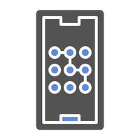 Mobile Pattern Lock Vector Icon Style