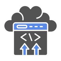 Cloud Deployment Vector Icon Style