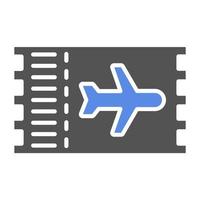 Flight Ticket Vector Icon Style