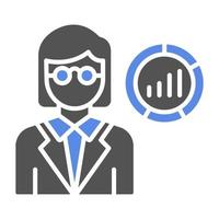 Data Scientist Female Vector Icon Style