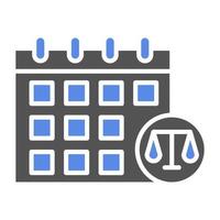 Court Date Vector Icon Style