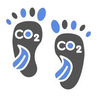 Carbon Footprint Vector Icon Style