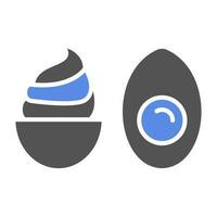 muy condimentado huevos vector icono estilo