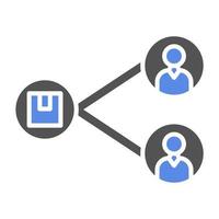 Sharing Platform Vector Icon Style