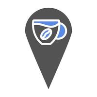 Cafe Location Vector Icon Style