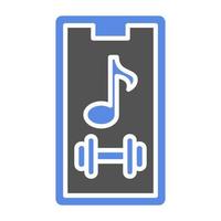 Gym Music Vector Icon Style