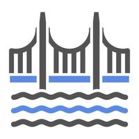 Golden Gate Bridge Vector Icon Style
