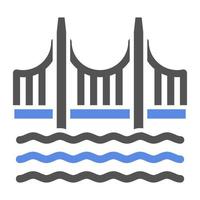 Golden Gate Bridge Vector Icon Style