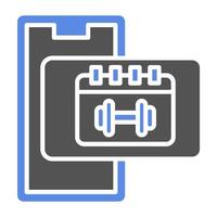Workout Schedule Vector Icon Style