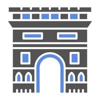 Arc De Triomphe Vector Icon Style