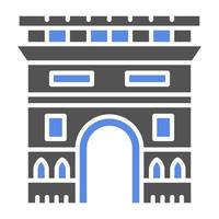 Arc De Triomphe Vector Icon Style