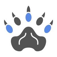 Bear Paw Vector Icon Style