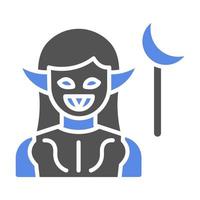 Dark Elf Vector Icon Style