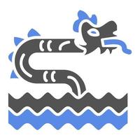 Sea Monster Vector Icon Style