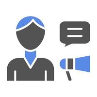 PR Specialist Male Vector Icon Style