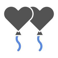 Balloon Hearts Vector Icon Style