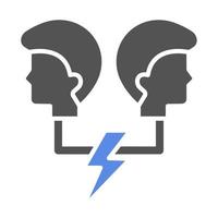 Conflicting Thoughts Vector Icon Style