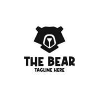 Vector bear animal logo design concept illustration idea