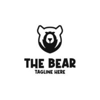 Vector bear animal logo design concept illustration idea