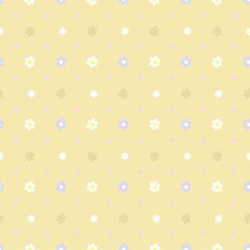 Vector seamless soft pastel pattern with newborn babies wrapped in blankets and with pacifiers.
