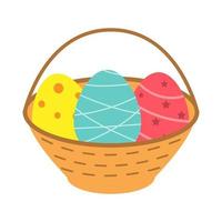 Easter egg basket icon. Happy holiday. vector illustration