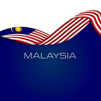Malaysian flag ribbon. Flag banner vector Illustration