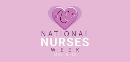 May 06 to 12 is National Nurses week. Template for background, banner, card, poster. vector