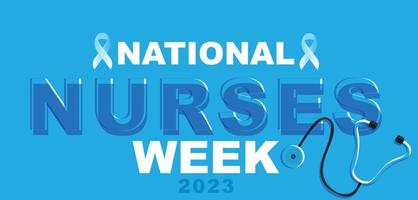 May 06 to 12 is National Nurses week. Template for background, banner, card, poster. vector